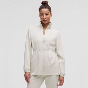 NWT Lululemon Softstreme Cinch-Waist Full-Zip Jacket in Bone - Medium